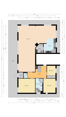 Floorplan - Noordstraat 23D, 2411 BG Bodegraven